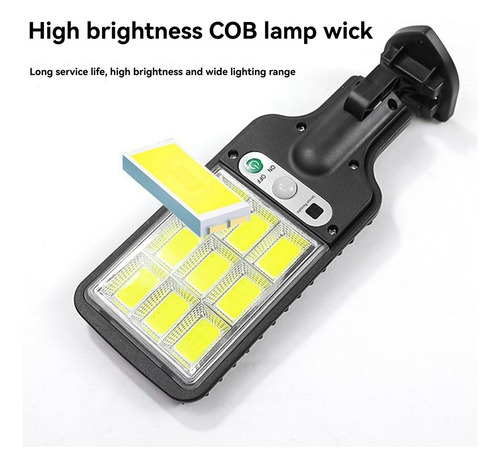 Lámpara De Pared Solar Led Para Patio Al Aire Libre Con 3 Mo