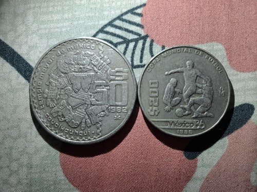 Monedas Antiguas De México Del Año 1982 Y Mundial Del 1986