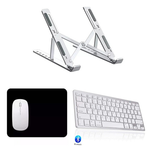 Teclado Mouse Bluetooth Sup Pad P/ Notebook Lenovo Ideapad Cor do mouse Branco Cor do teclado Branco