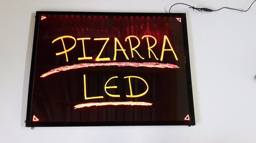 Pizarra Led Marco De Madera Quito. Única En El Mercado