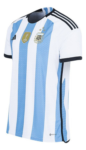 Camiseta Argentina 3 Estrellas Campeones Del Mundo Original