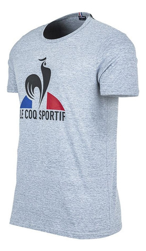 Remera Le Coq Sportif Sport Logo Tee Gris Negro Hombre