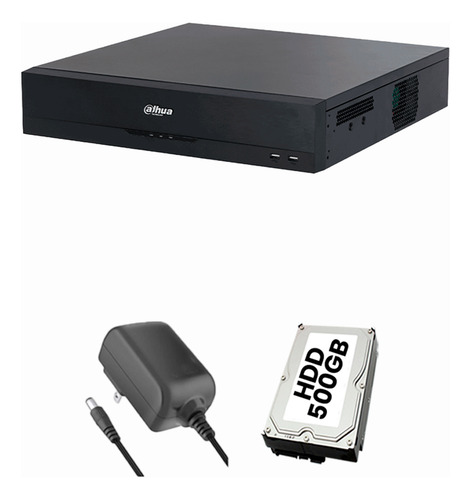 Kit Cronos Dvr Dahua Xvr5816s-4kl-i3-p500 16 Canales 4k Wizsense +hdd 500gb Hasta 32 Canales Ip 2 Canales Reconocimiento Facial Smd Plus Codificación Ia Xvr5816s 16 Entradas Y 6 Salidas De Alarma Cctv