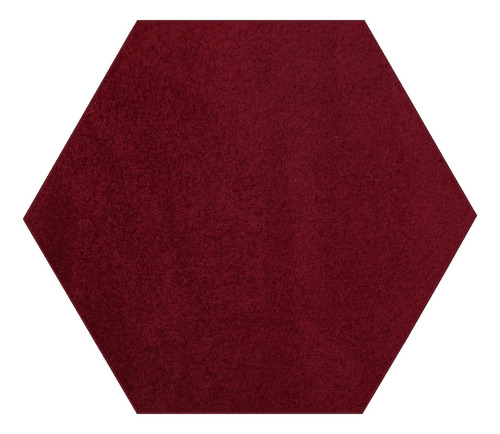 Alfombra Hexagonal Borgoña Para Mascotas 90 Cm Resistente Ma