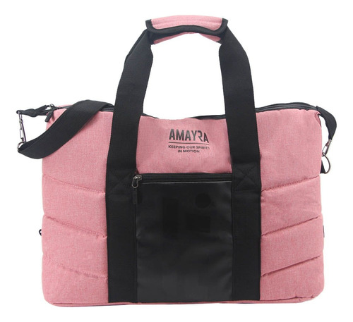 Bolso Amayra Fit Cartera Grande Mujer Moda Bandolera Cierre Color Rosa