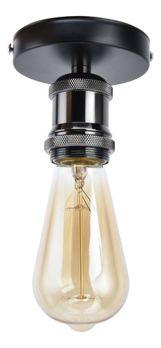 Lámpara De Techo Retro Water #2, Color Negro, Vintage, E26,