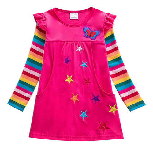 K Dress Otoño Niños Niña Ropa Manga Larga S [u]