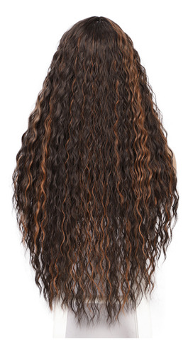 Peruca Feminina De Simulação De Cabelo Encaracolado De Compr