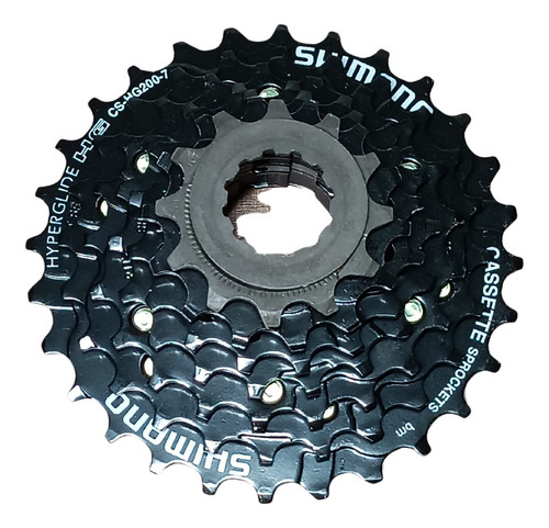 Cassete Shimano 7v Hg200 12/28 Dentes Preto 7 Velocidades