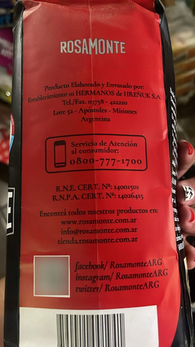 Rosamonte Yerba Mate Tradicional 1 Kg / Qué Té Quieres