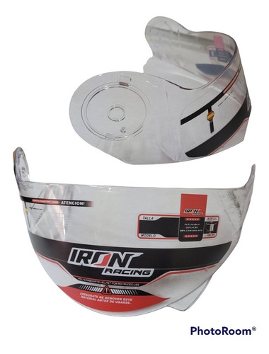 Mica De Casco Transparente Abatible Ir190 Moto Iron Racing