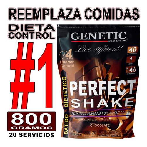 Batido Nutricional Proteico Dietetico Perfect Shake Genetic