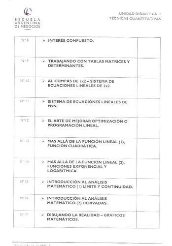 Escuela Negocios Educacion Distancia Tecnicas Cuantitativas