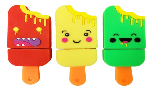 3 Unidad 32 Gb X Bonita Usb Forma Paleta Para Almacenamiento