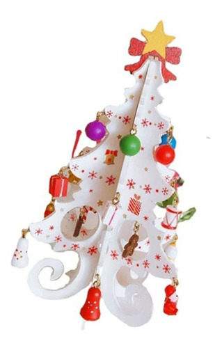 Decoración Artesanal De Madera Para Árbol De Navidad, 6 Piez