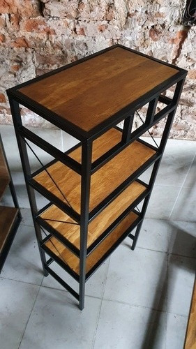 Imagen 5 de 9 de Mueble Biblioteca Estantes Repisa Industrial Madera A Medida
