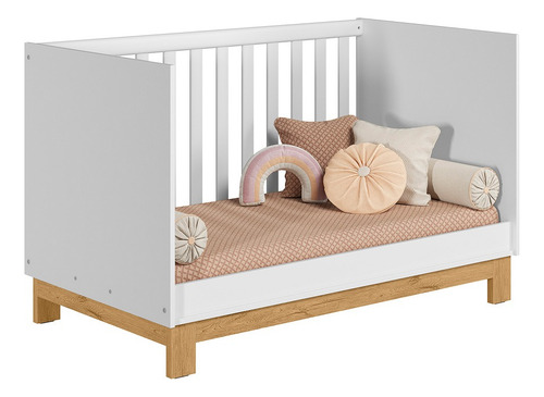 Berço Slim 4315 Com Grade De Proteção Removível E Colchão