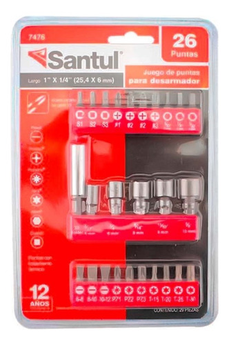 Juego Puntas Precision Desarmador Combinadas 26pz Santul