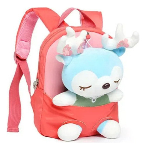 Mochila De Felpa De Piel De Oveja Para Niñas En Edad Escolar