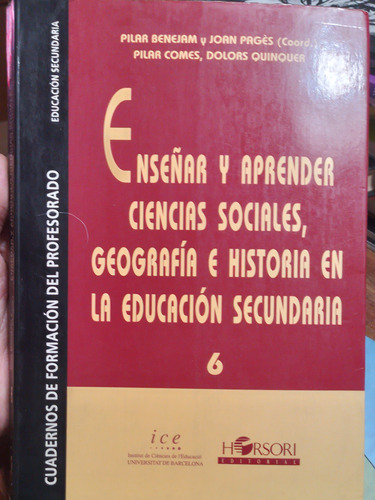 Enseñar Y Aprender Ciencias Sociales En Educacio Secundaria 