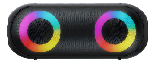 Caixa De Som Portátil Dapon R21 Rgb 8w*2 Bivolt Bluetooh 5.0 Cor Preto