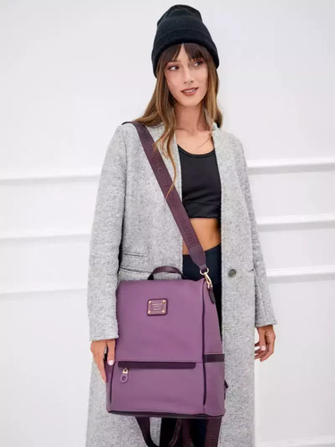 Mochila Belen Antirrobo Viaje Juanita Jo Mujer Xl Prune Moda Violeta