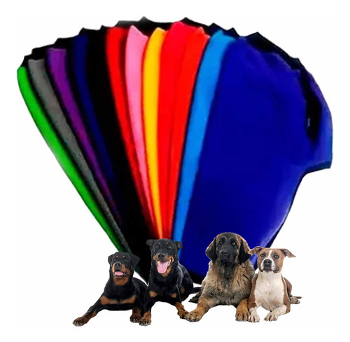 Ropa Abrigo Polar Poncho Capa Liso Mascotas Talles Grandes