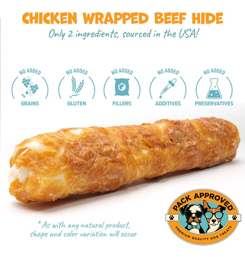 Barritas De Carne De Res Crudas Envueltas En Pollo Para Perr