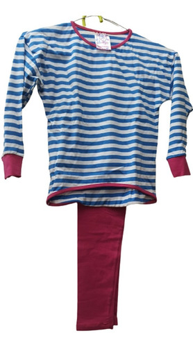 Pijama De Niños-rayado Mangas Largas,marca Elemento T.8