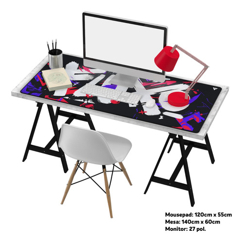 Mouse Pad Gamer Force One Skyhawk Fluxo 3xl
