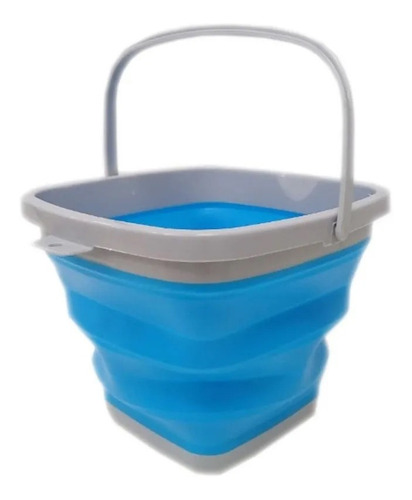 Imagen 3 de 4 de Balde Plegable De Silicona 10 Litrospara Auto Viaje Casa