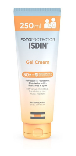Imagen 2 de 10 de Isdin Fotoprotector Gel Cream Spf 50+, 250 Ml