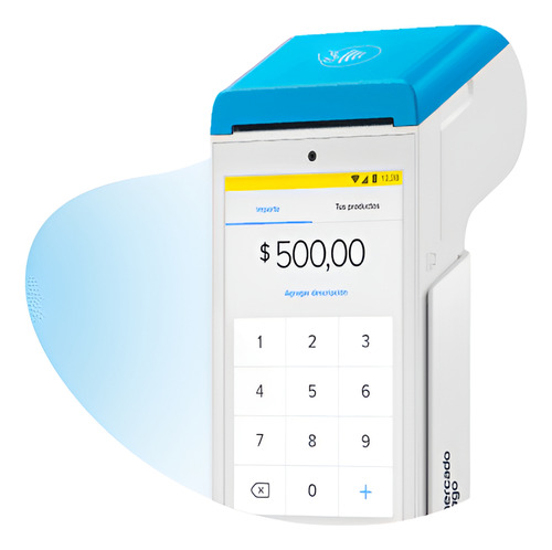 Mercado Pago Point Smart Chip 4g Celular + Impresora Posnet Azul