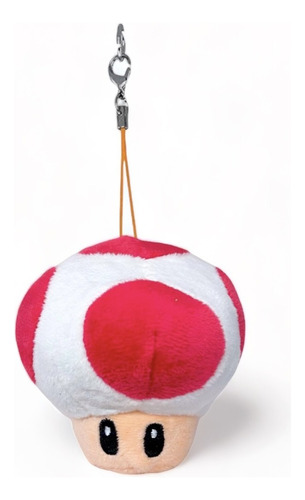 Llavero Peluche Hongo Mario Bros Fuego Y Vida Nintendo