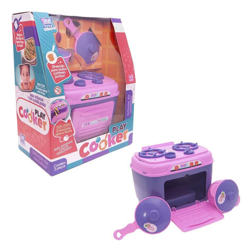 Cozinha Menina Brinquedo Fogão Pote Jantar Kit 35pç