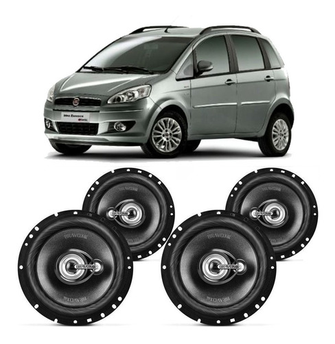 Falante Fiat Idea 2011 A 2013 Bravox 240w Rms Automotivo Kit