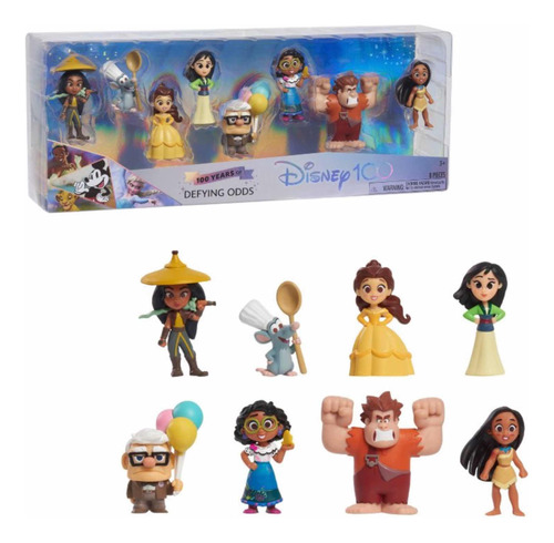 Set Figuras Disney 100 Años Just Play Ratatouille Mulan Carl