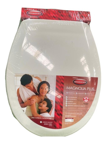 Imagen 2 de 3 de Asiento Tapa Poceta Redonda Magnolia Linea Lujo