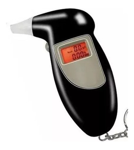 Medidor digital profesional de alcohol negro con alcoholímetro