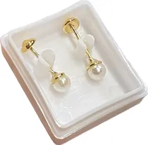Comprar Luli Aros Tic Abridor Caravana Enchapado Oro Perla Clásica