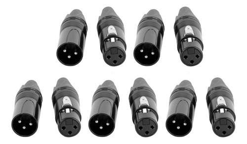 Conector De Audio Xlr De 3 Pines, 5 Pares, Conector Cannon,