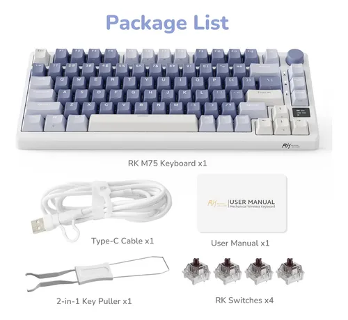 Rk Royal Kludge Teclado Mecánico M75 Con Pantalla Intelige.