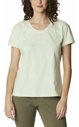 Polera M/c Mujer Sun Trek Ss Tee Verde Columbia