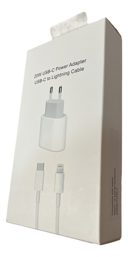 Cargador + Cable Apple 20w Carga Rapida Blanco