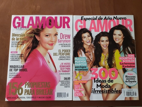 2 Revistas Drew Barrimore Kardashian