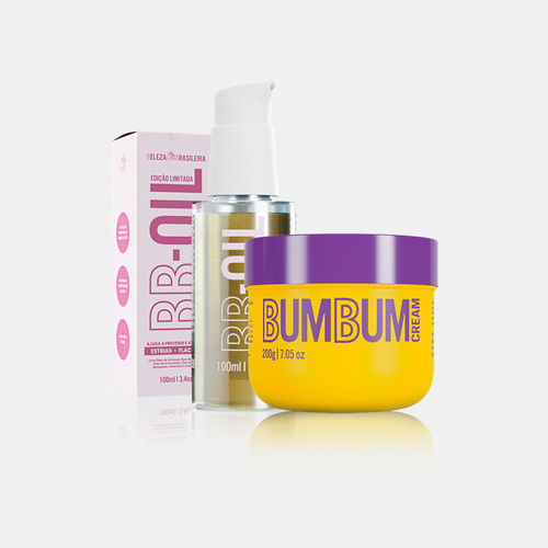  Bumbum Cream Estrias, Celulite E Foliculite + Bb Oil Nutriçã