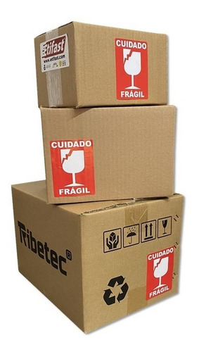 Etiqueta Frágil Cuidado (102x76 Mm) Rollo C/ 500 Pzas Color Rojo