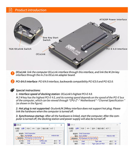 Base De Gpu Oculink P1ocup4v2, Adaptador Nvme M.2 A Oculink