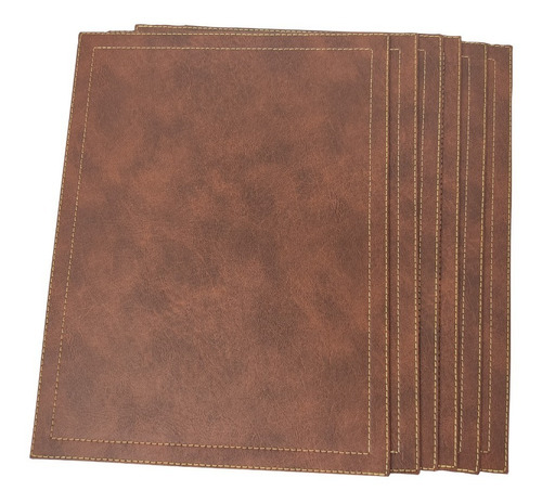 Imagen 6 de 8 de 6 Individuales Ecocuero 30×40cm, 3mm Grosorcuerosvita Canela