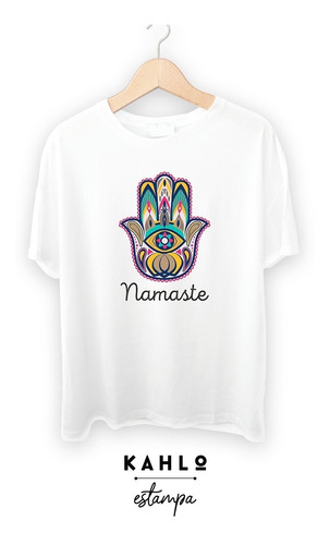 Remera Namaste Mano De Fátima Manga Corta Unisex